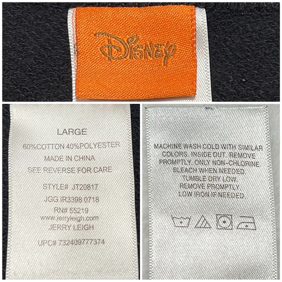 Disney Glowing Mickey Mouse Skeleton Glow in the Dark Black Junior Large L Youth - Picture 11 of 17